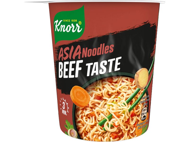 Knorr Becher Asia Noodles Beef 63 g Fertiggericht mit asiatischen Nudeln