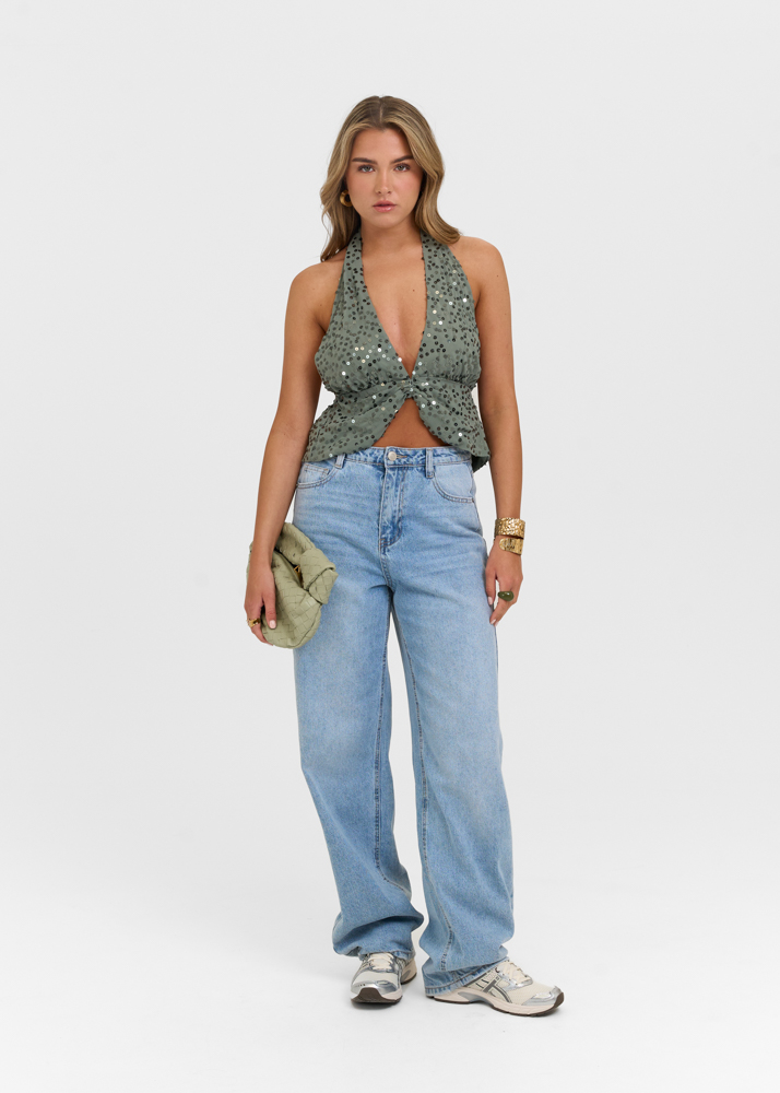 Mara halter top khaki