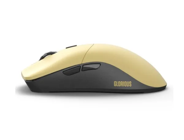 Glorious PC Gaming Race Model O PRO, Højre hånd, Optisk, RF trådløst, 19000 dpi, 1 ms, Gul