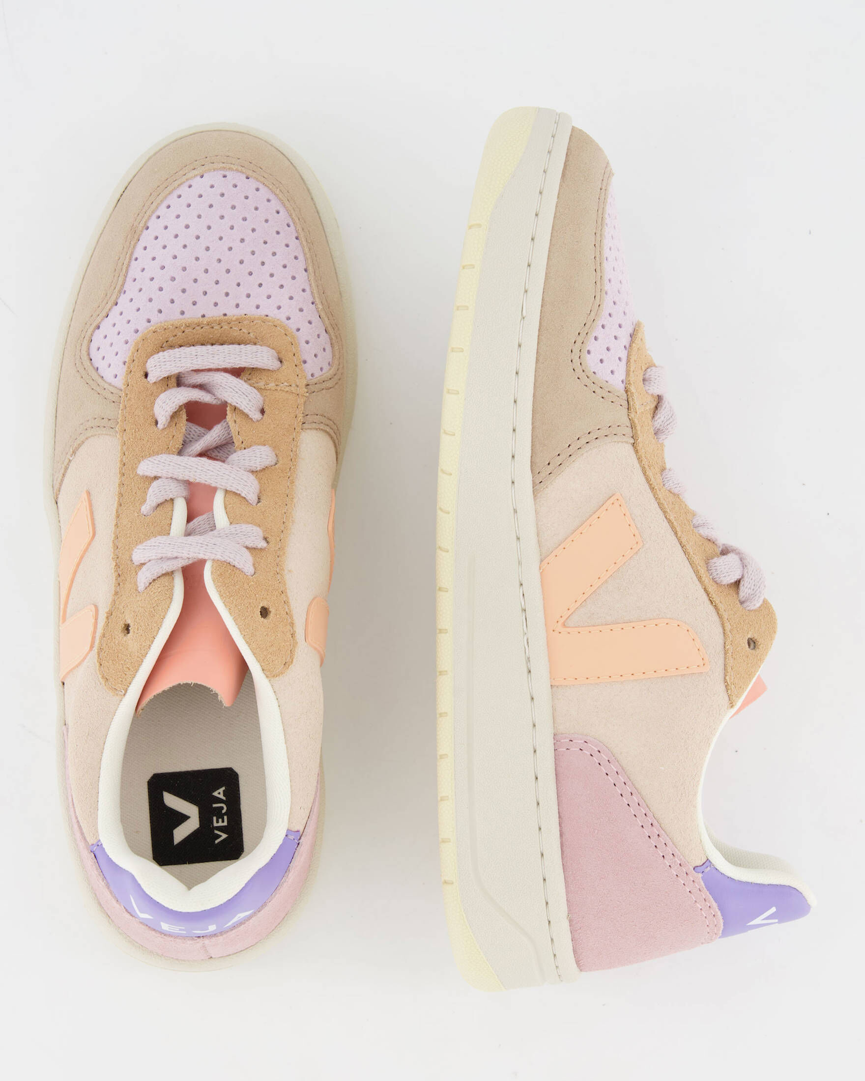 Veja| Damen Sneaker V-10 Suede MULTICO PEACH