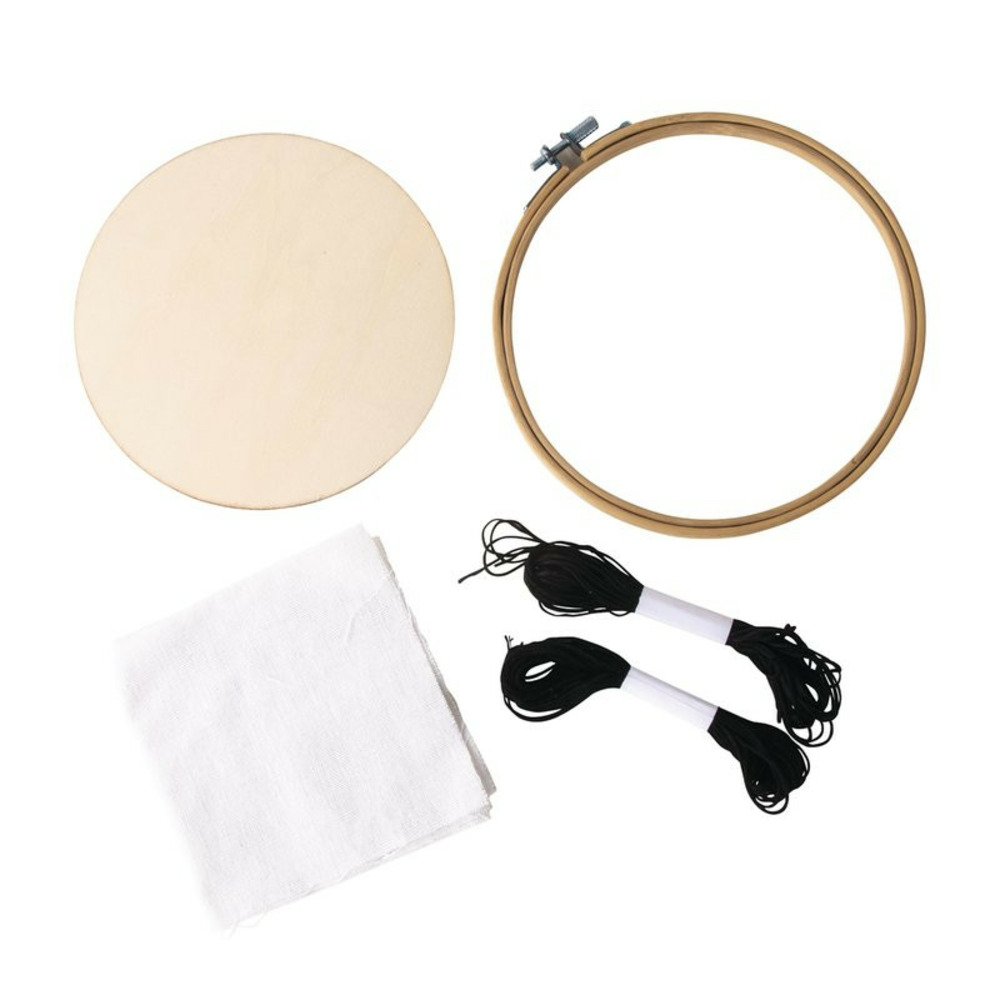 Kit cadre de broderie en bambou ø 17 cm