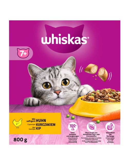 Whiskas Brokjes Senior - Kattenvoer - Kip 800 g