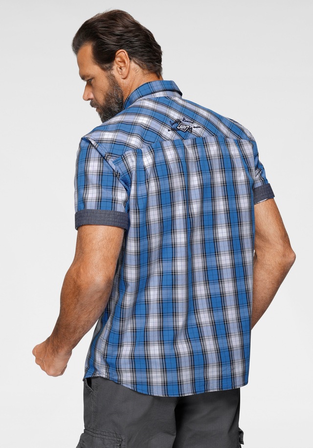 Man's World Kurzarmhemd , mit Print und Stickerei