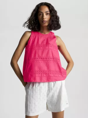 Blusa Broderie Anglaise Popeline Regular Fit