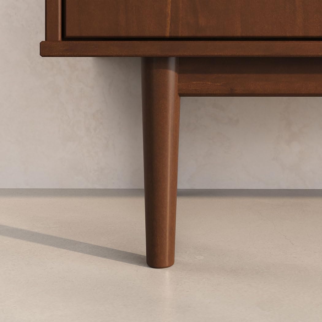 IDIMEX Sideboard TECCA mit 2 Türen & 3 Schubladen, Kastanie Farben – Massivholz Anrichte mit Stauraum, Schubladen mit Metallauszug, inklusive Wandbefestigung, Wohnzimmer Flurkommode