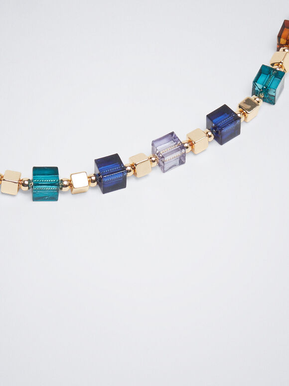 Pulseira ajustável com resina - Multicolorida