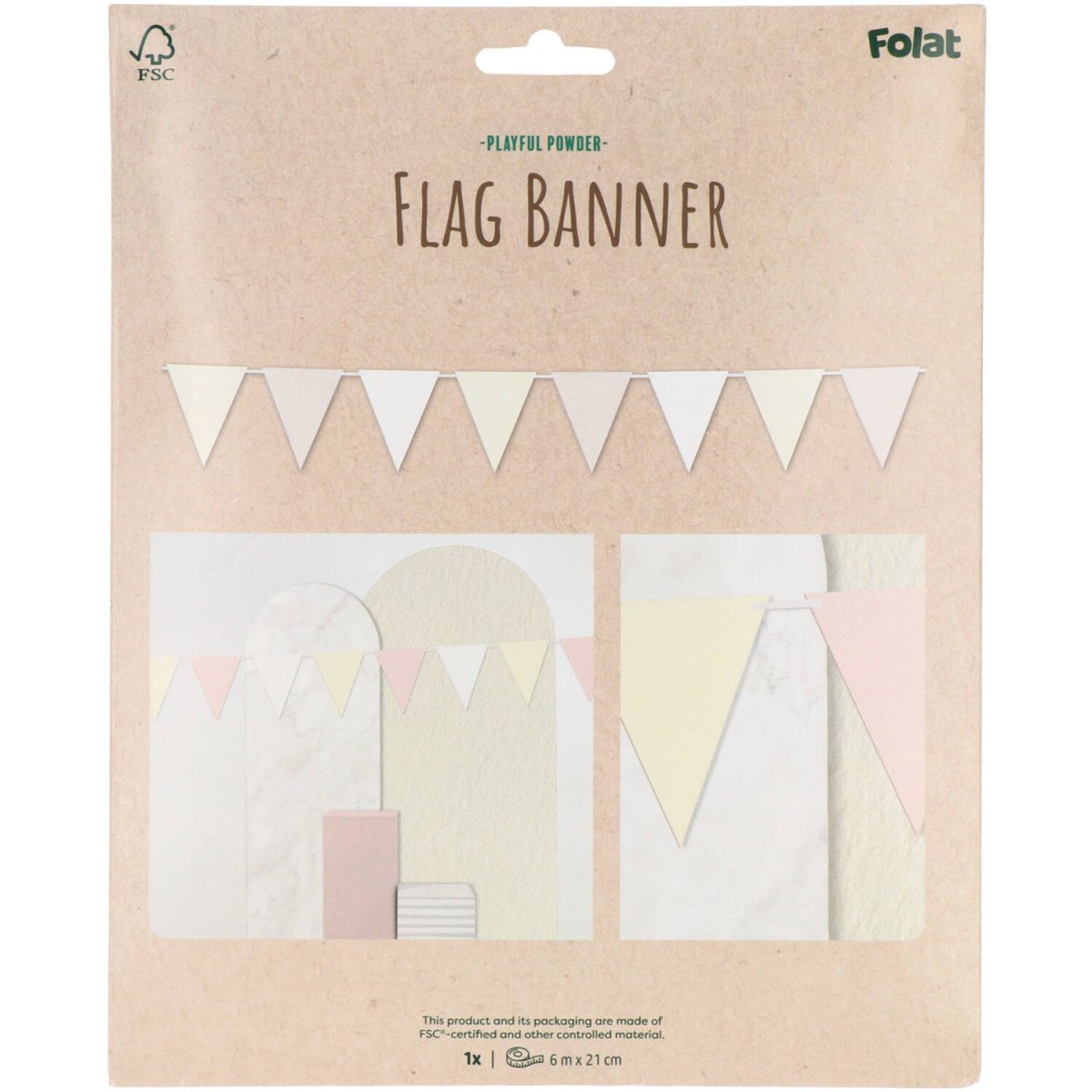 Gekleurde Slinger Pastel 6m