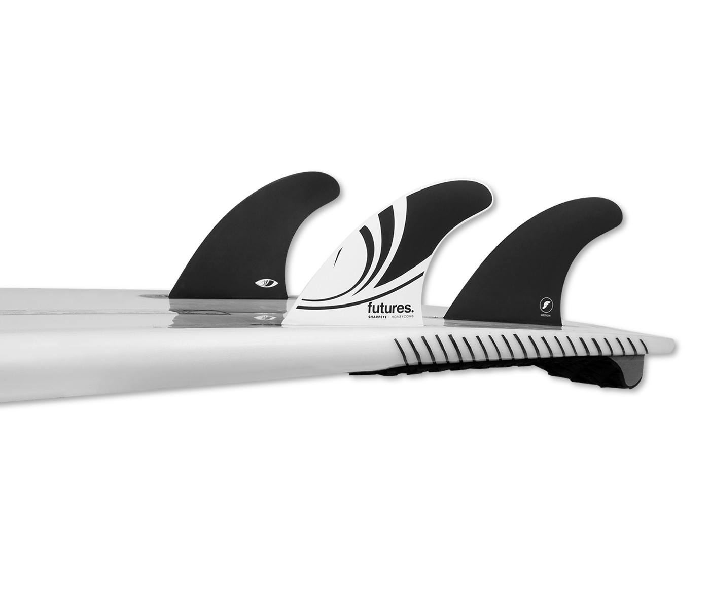 Futures Sharp Eye Honeycomb - Black White - Thruster - M