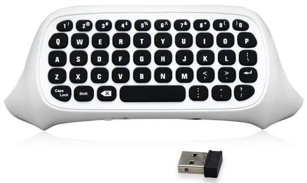 Tastatur for Xbox One S-kontroller, hvit