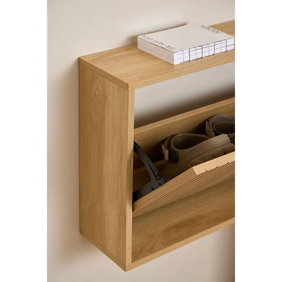 Hioshop Dylan schoenenkast 1 lade natuur