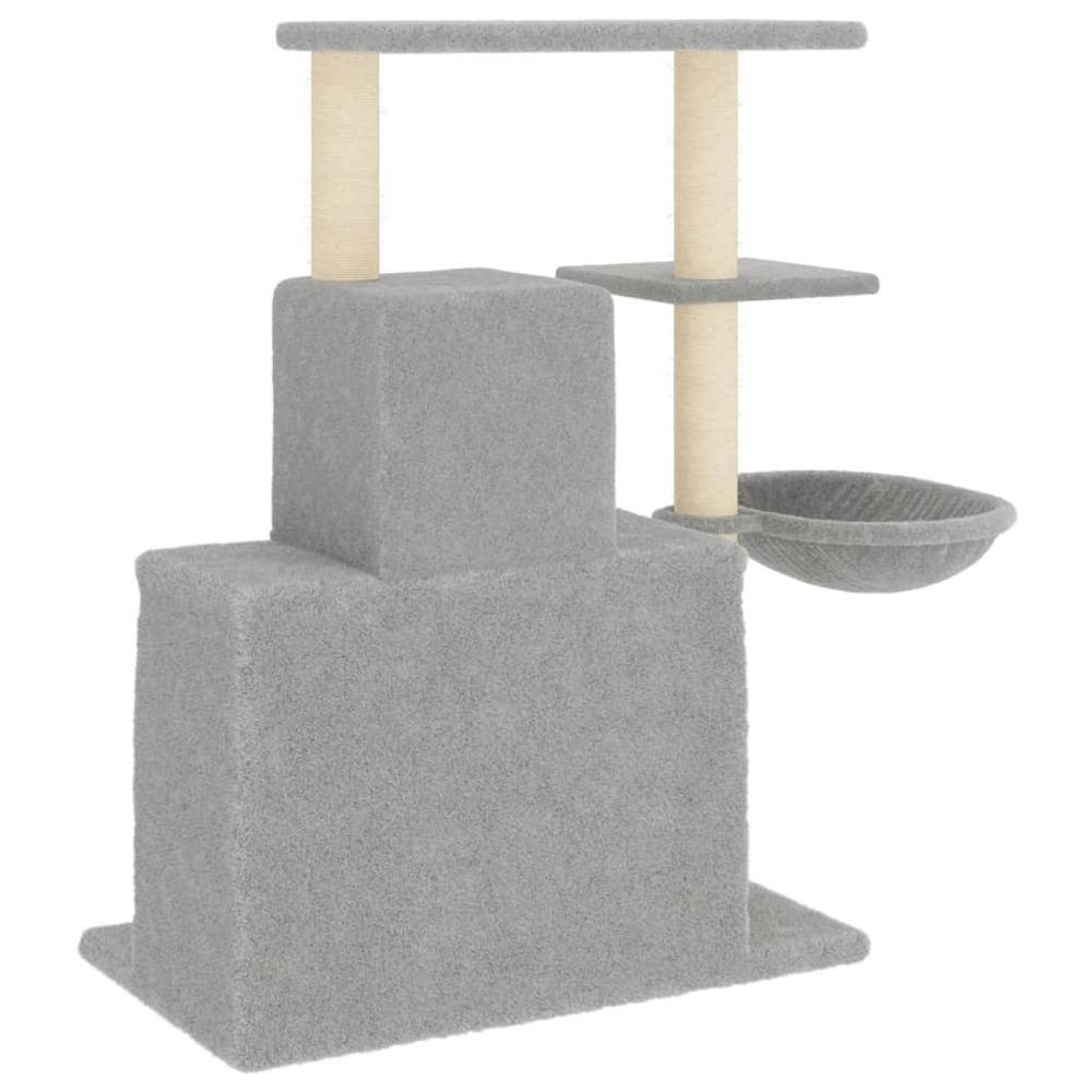 Arbre à chat avec griffoirs en sisal gris clair 83 cm