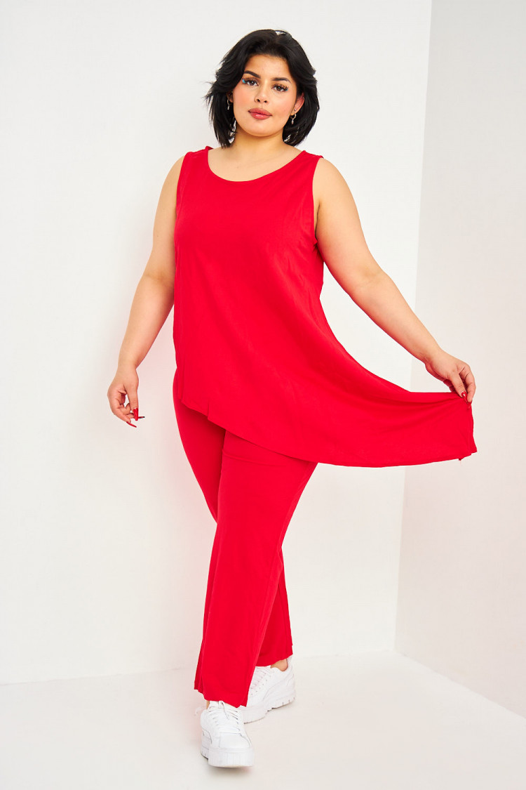 Ensemble rouge top + pantalon