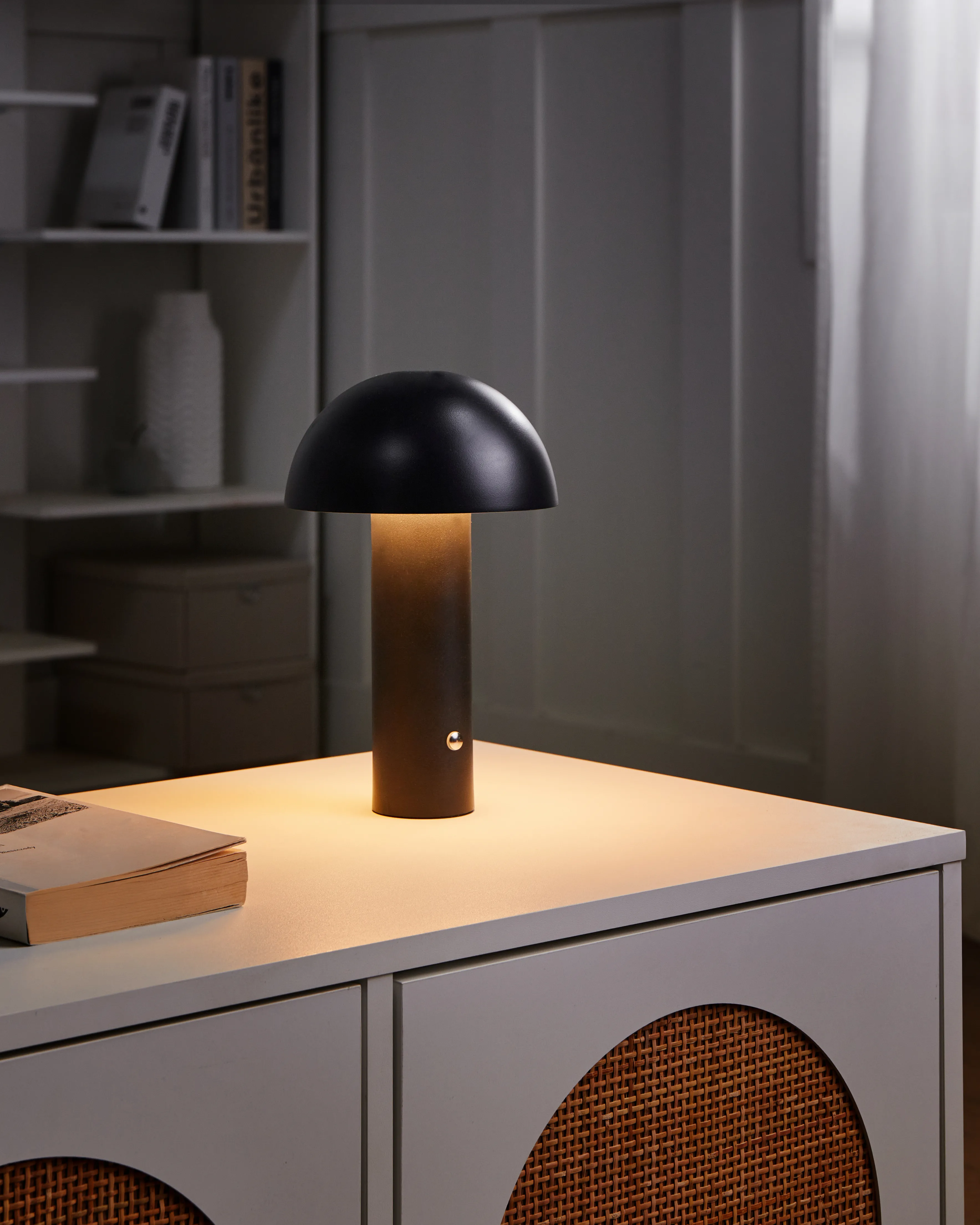 LED draadloze tafellamp BOJO met dimmer Metaal Zwart