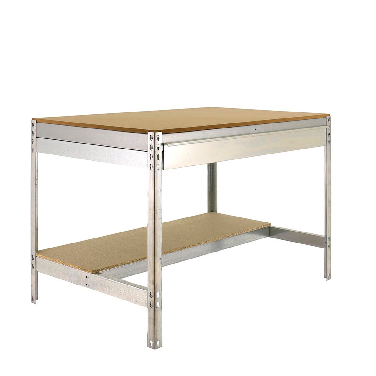 PROREGAL Buffalo werkbank met lade, afmetingen (H x B x D): 84 x 150 x 76 cm, draagvermogen: 600 kg, gegalvaniseerd