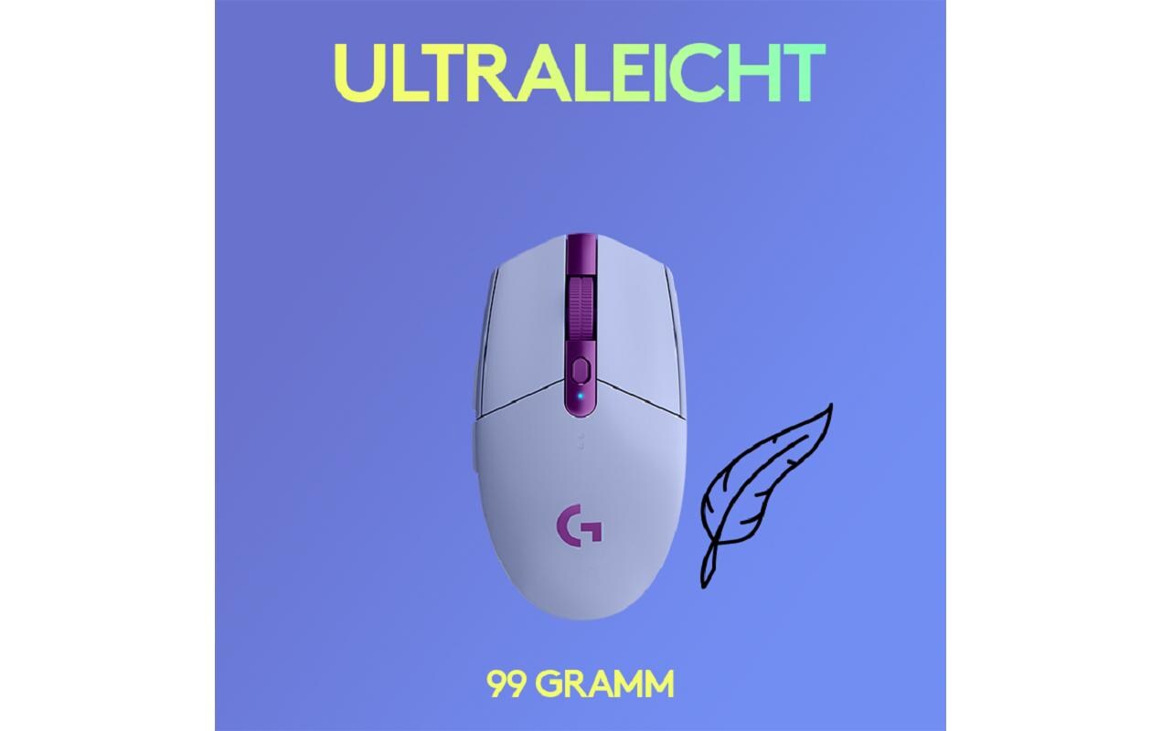 Gaming-Maus G305 LightspeedReaktionsschnelle, ausdauernde Wireless-Gamingmaus