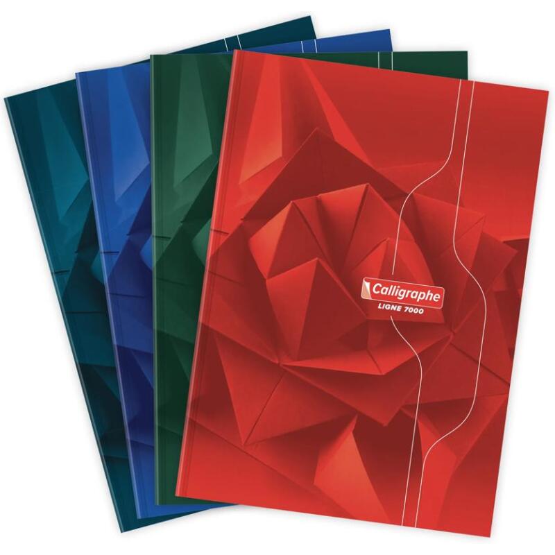 Cahier brochure rembordée rigide 7000 A4 288 pages grands carreaux 70 g - Assortis