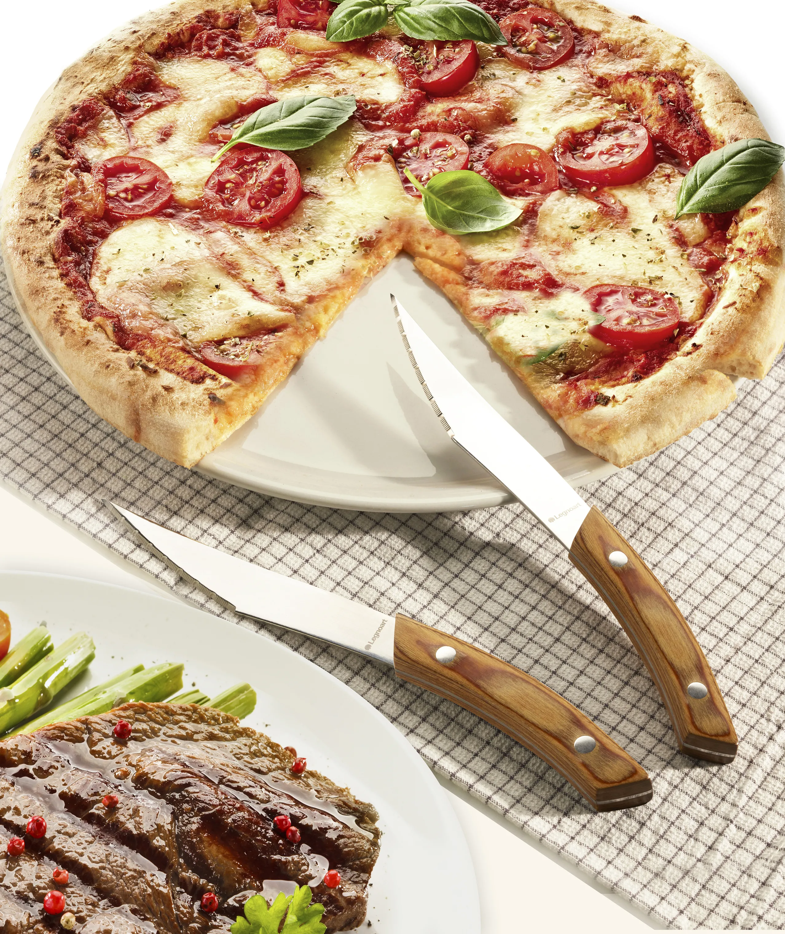 Legnoart Napoli Pizza og steakknive - 4 stk.