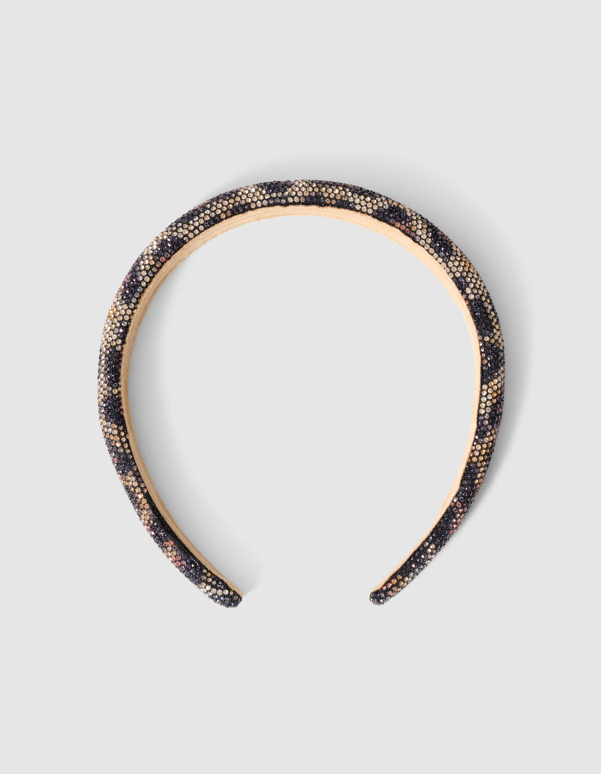 Strass Leopard Haarband Bruin