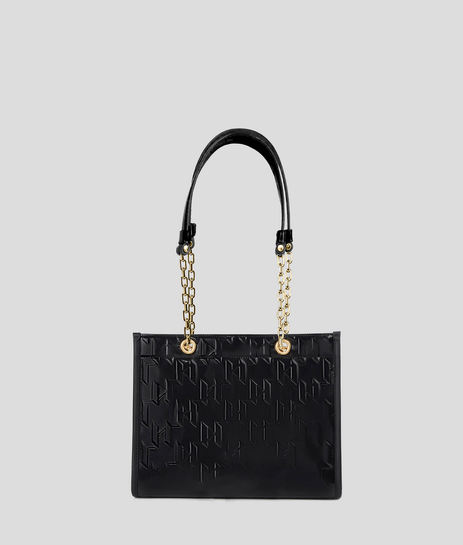 CABAS MEDIUM BRILLANT K/SKUARE - Noir