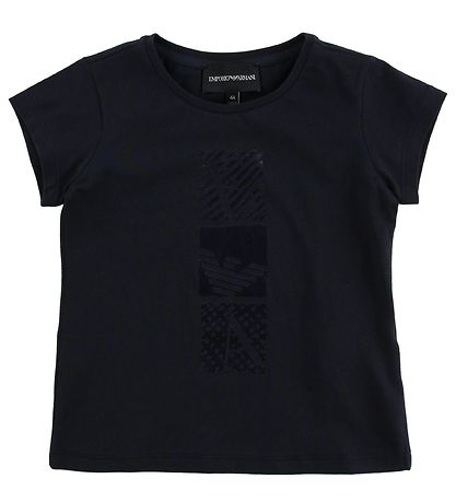 Emporio Armani T-Shirt - T-Shirt - Navy/Weiß m. Print