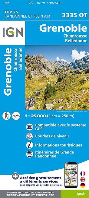 IGN - TOP25 3335OT GRENOBLE CHAMBROUSSE 1 25 000
