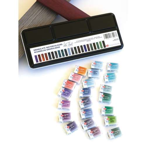 WHITE NIGHTS™ Künstler-Aquarellkasten granulierende Farben