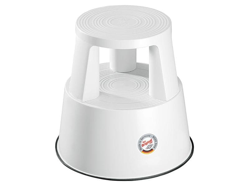 WEDO Hocker Step Kunststoff, Weiss Rollhocker Step aus Kunststoff