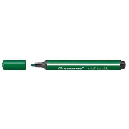Gefederter Dreikant-Filzstift - STABILO Trio Scribbi - Einzelstift - grün