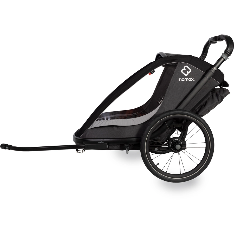hamax Kinderfahrradanhänger Cocoon ONE Einsitzer greyblack