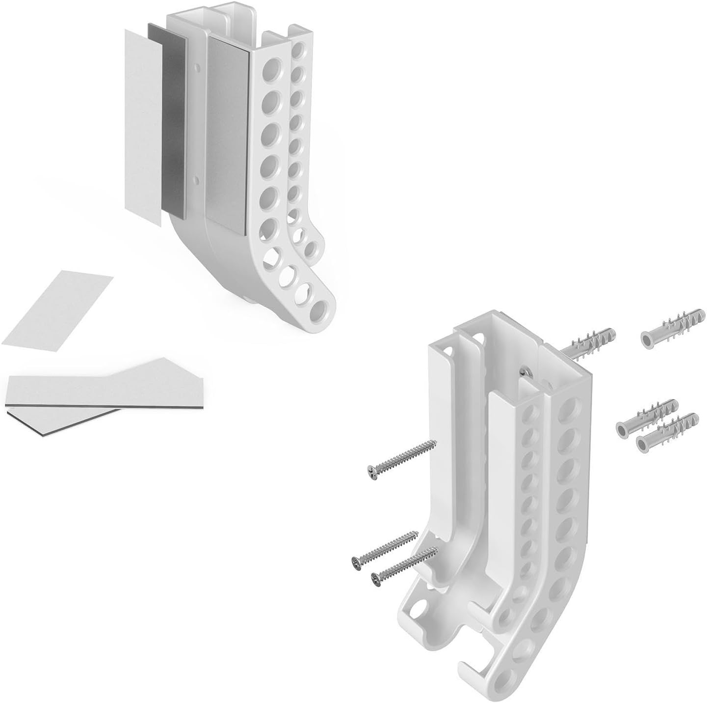 (140x52mm) Batterie Organizer Aufbewahrungs Box Batterieregal Spender für 20 Batterien Typen AA / AAA - Weiss