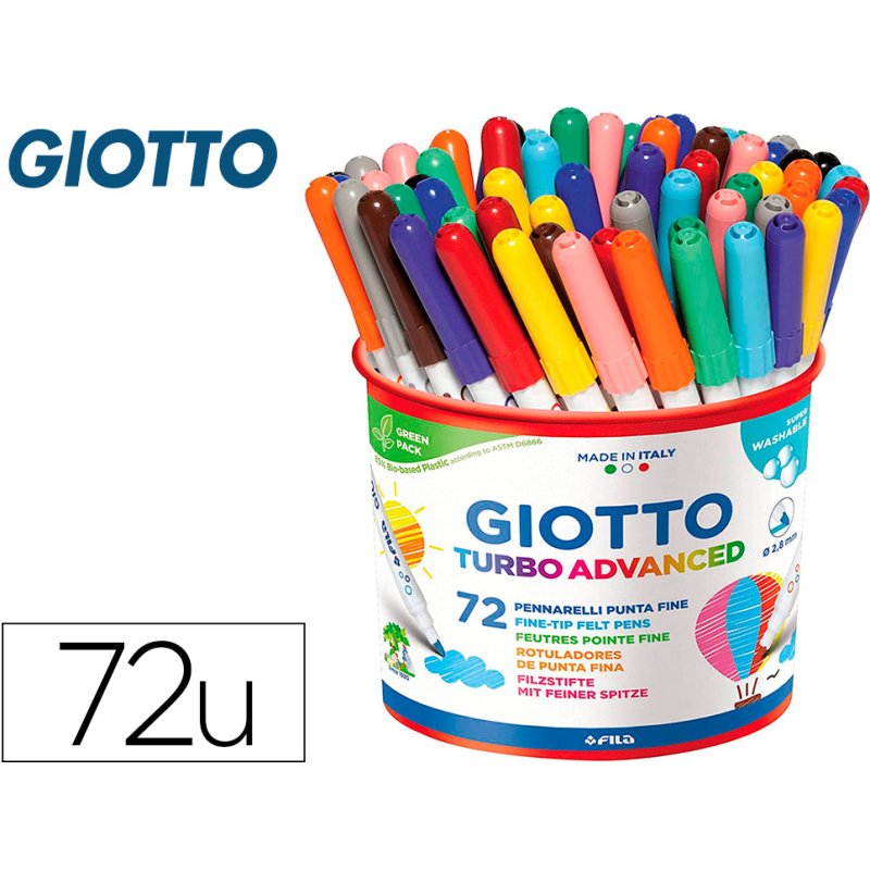 Feutre coloriage giotto turbo advanced pot de 72