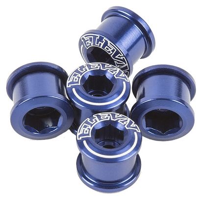 Pack de 5 Vis Cheminées ELEVN DOUBLE KEY 6.5 x 4mm Bleu
