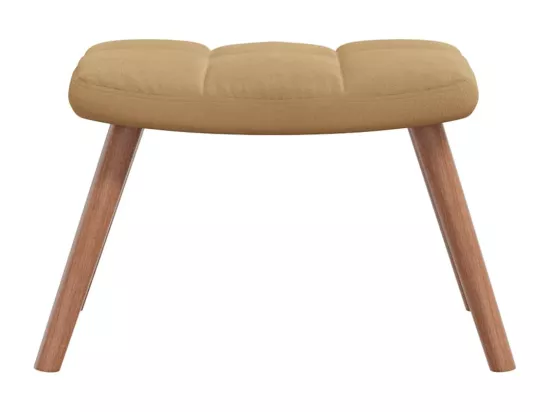 Chaise à bascule avec repose-pied Marron Velours