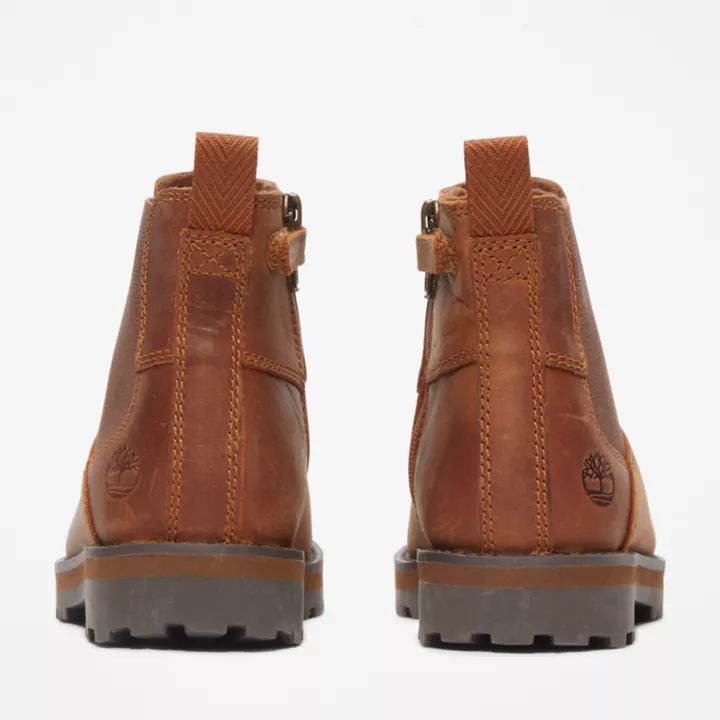 Chelsea boots Courma junior en marron