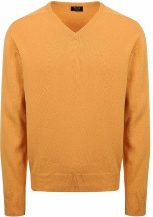 William Lockie V-Hals Lamswol Geel 7092DF-337 Harvest Gold kopen