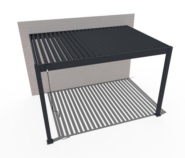 Weide Deluxe Wandpergola Voll-Alu, ca.