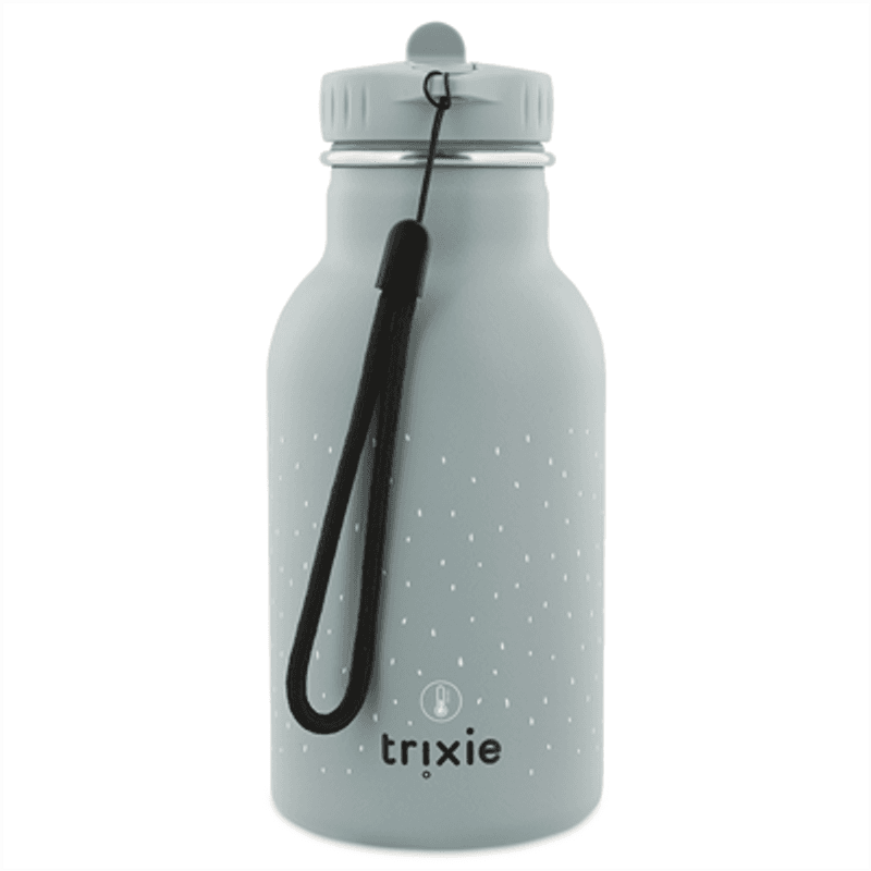 Trixie Grå Isolert Drikkeflaske med Hai, 350 ml.