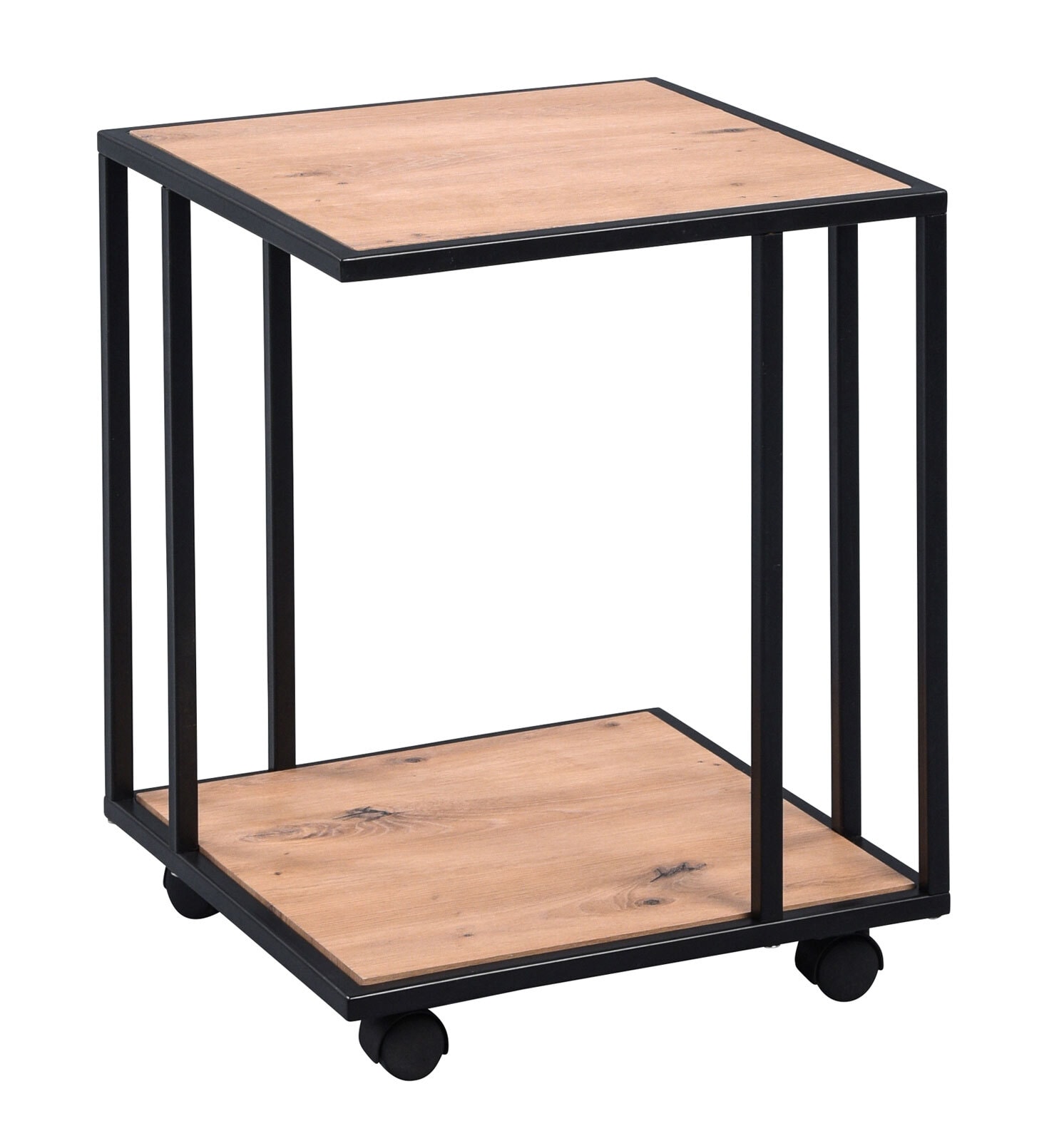 Couchtisch DALLAS 40 x 40 cm schwarz/ Eiche