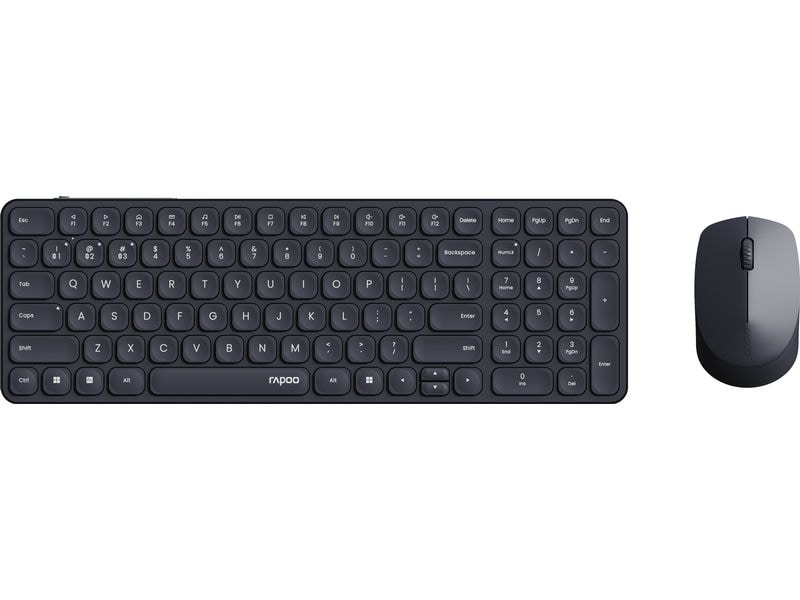 Rapoo Tastatur-Maus-Set 9310M Schwarz Tastatur-Maus-Set mit drahtloser Multimodus-Verbindung