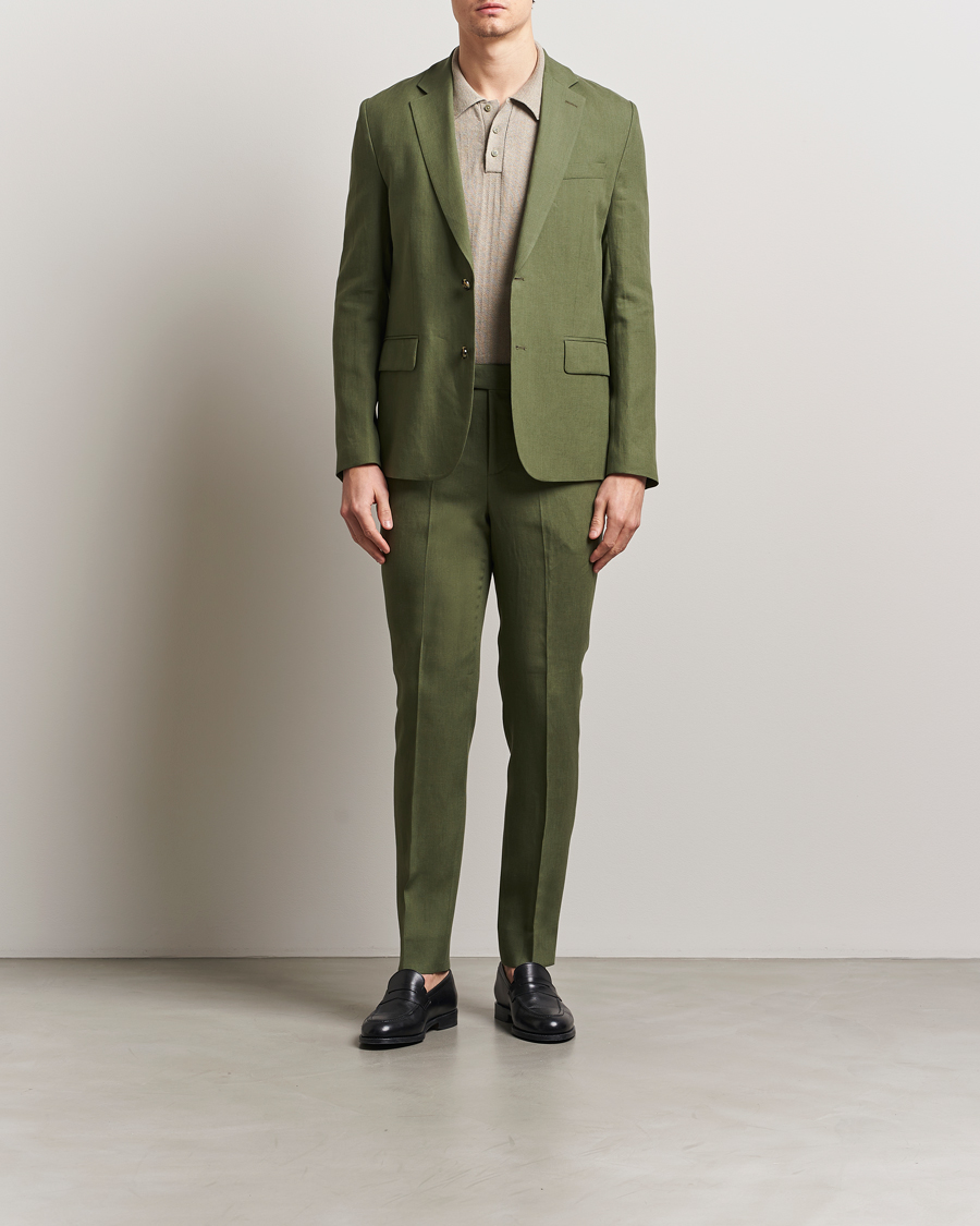 J.Lindeberg Elton Super Linen Blazer Olivinie