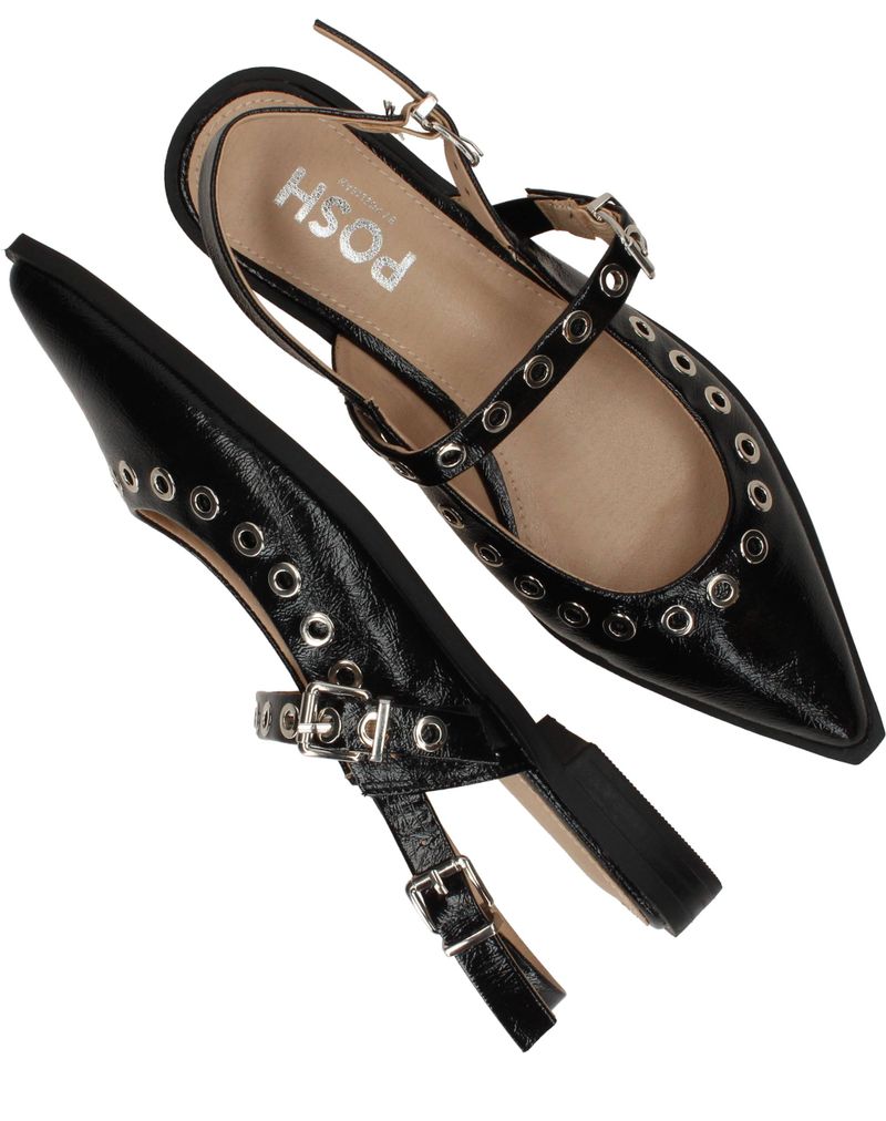 POSH by Poelman Slingbacks Zwart Dames