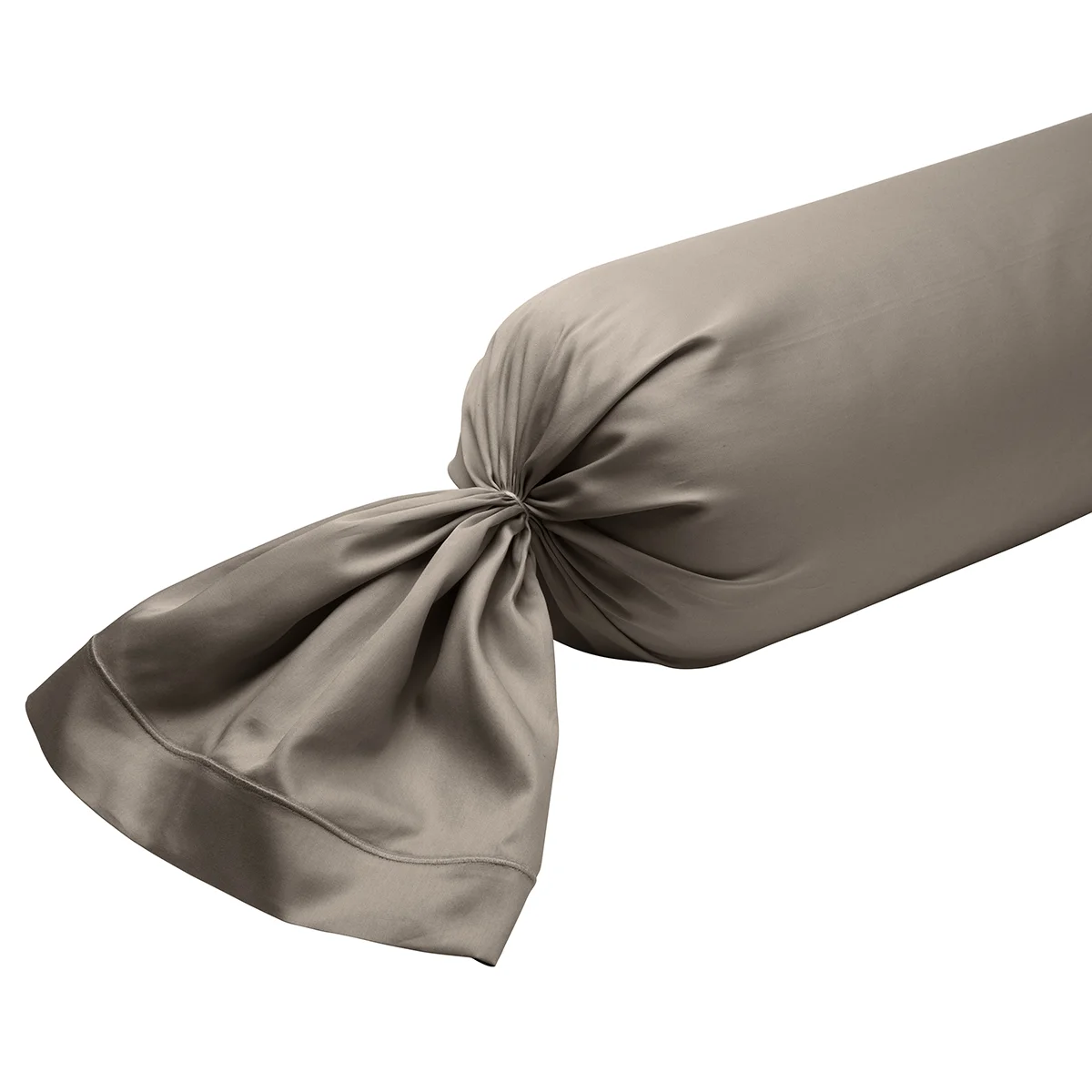 Taie de traversin Partition Satin de coton Coloris Taupe