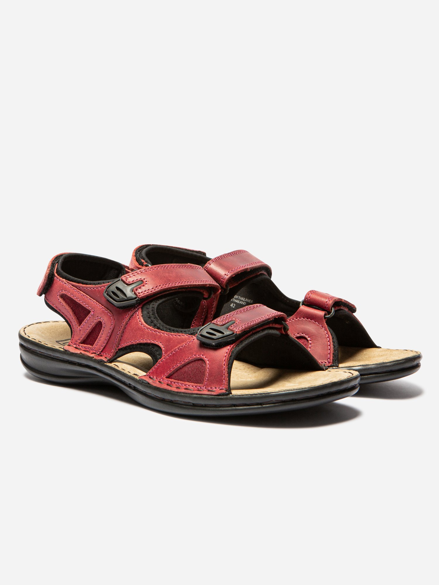 Sandales Homme Dessus Cuir Bordeaux