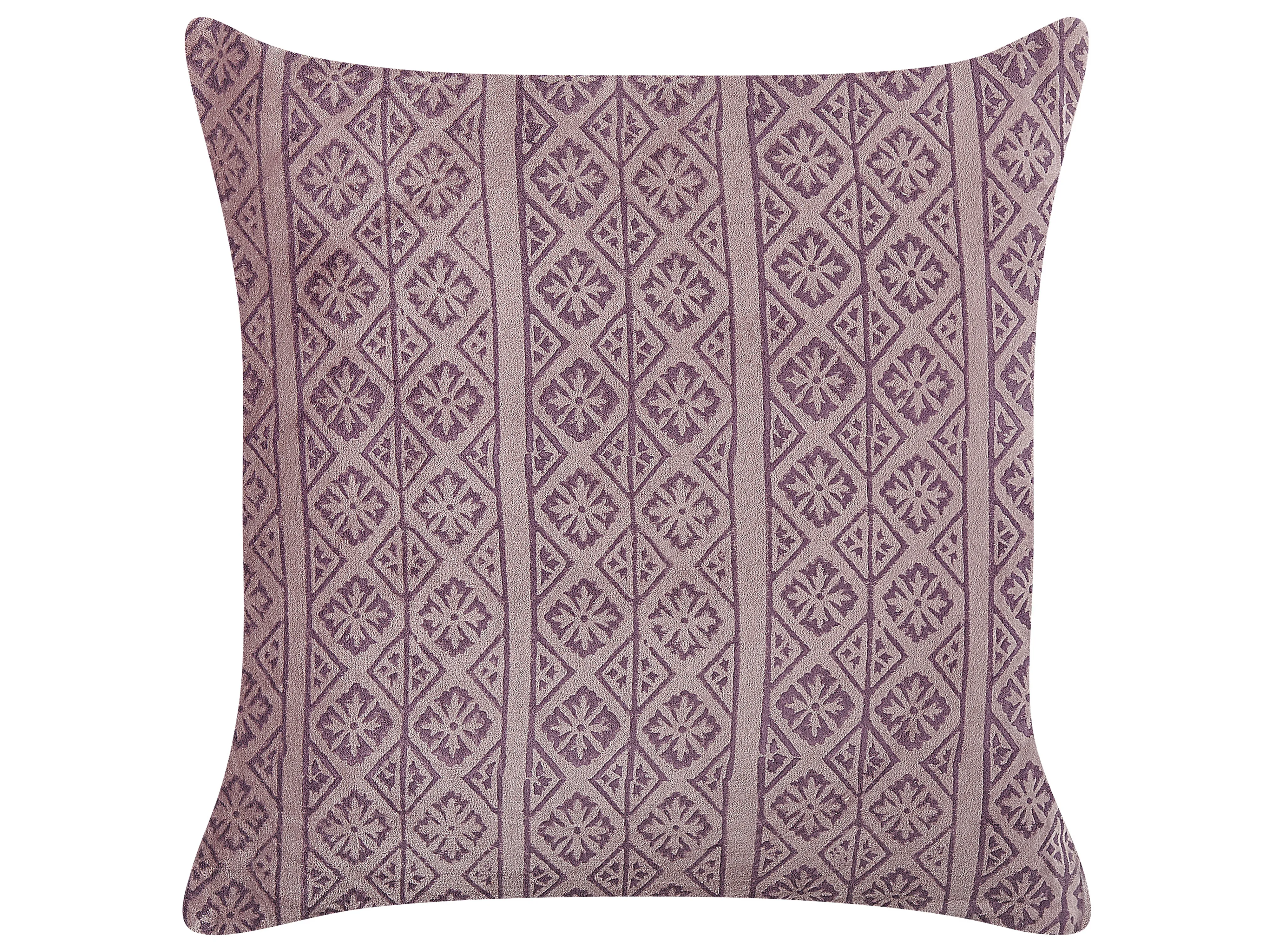 Sierkussen SILYBUM Fluweel 45 x 45 cm Roze geometrisch patroon