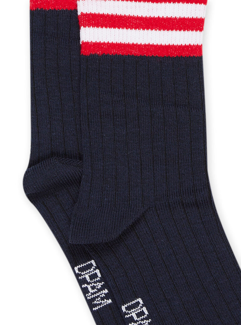 Chaussettes à rayures sur le haut