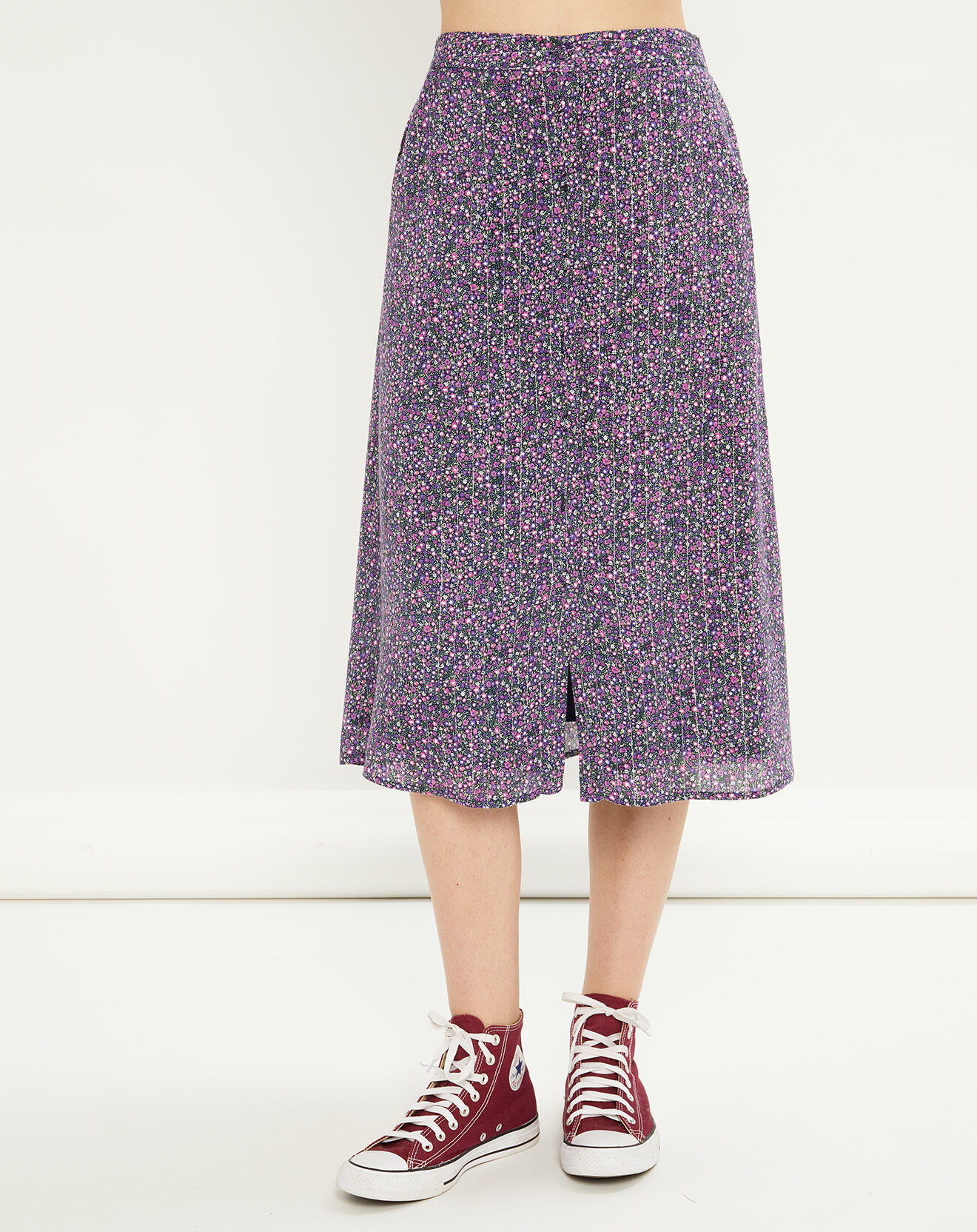 La Petite Etoile Jupe Casta imprimée violette