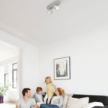 Philips duospot Star aluminium - Incl 2X LED 3W dimbaar