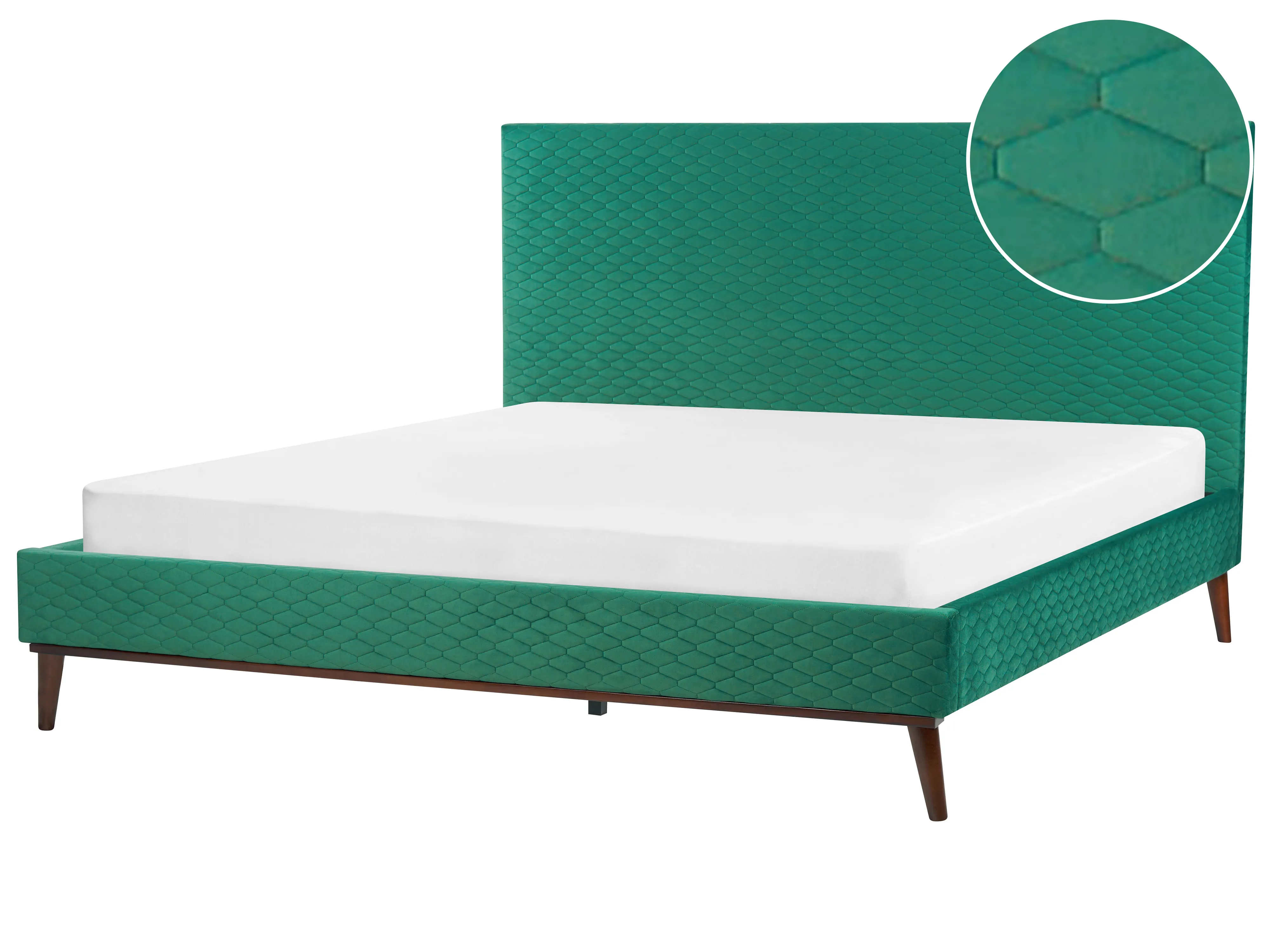 Bed Fluweel BAYONNE 180 x 200 cm Groen
