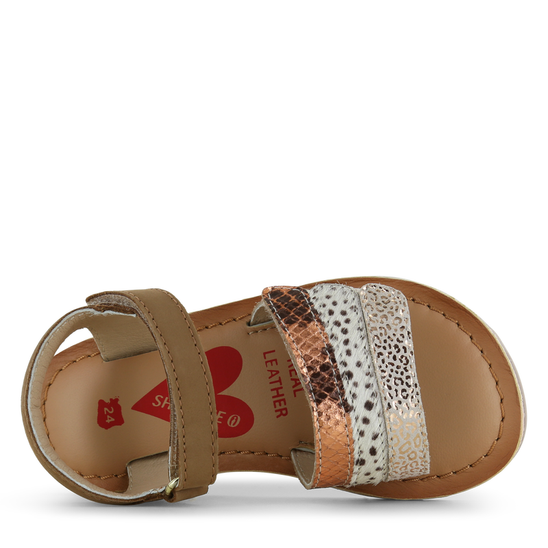 Shoesme cognac-bronzen sandaaltje Leer | Meisjes schoenen