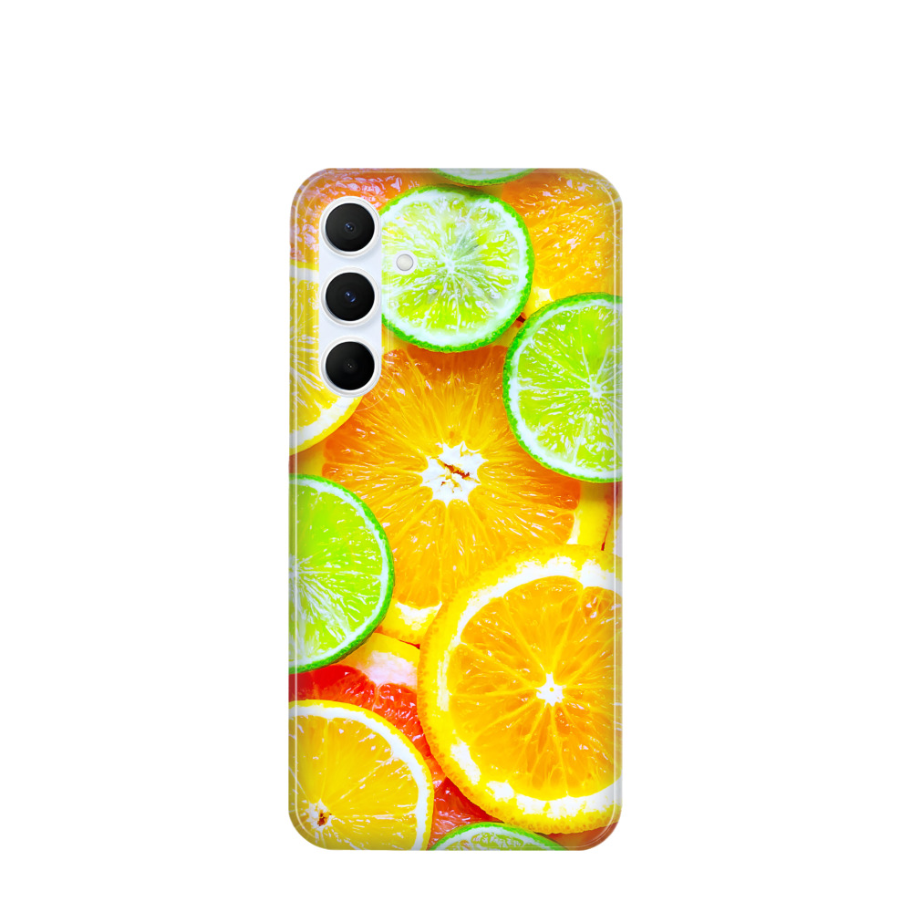 Samsung Galaxy A55 Kunststoff Hülle Sommerfrüchte - Orange